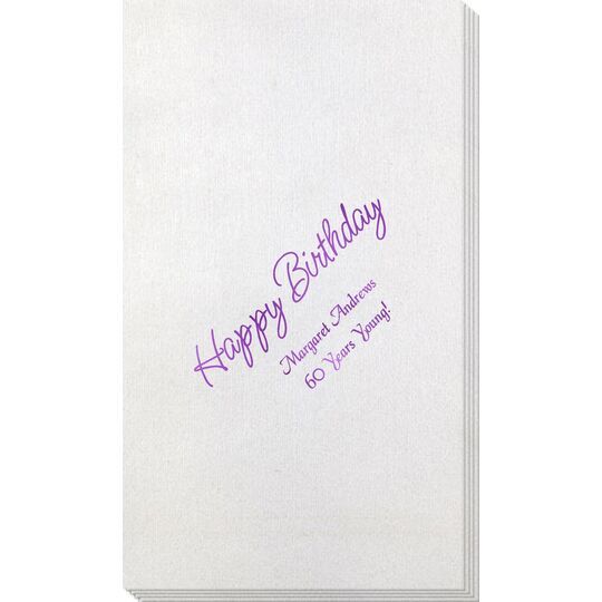 Perfect Happy Birthday Bamboo Luxe Guest Towels